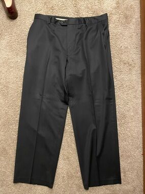 Men's Dress Pants in Black Pinstripe